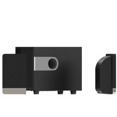 Obraz premium 3d rendering illustration of computer speakers