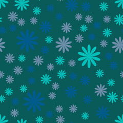 simple vector illustration abstract flowers pattern