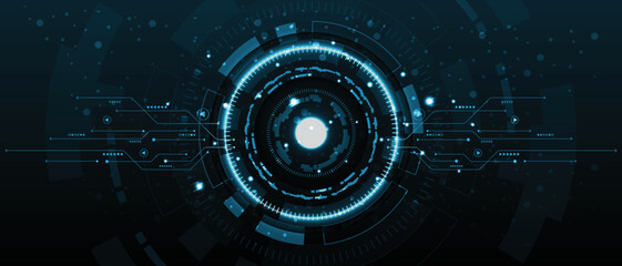 Abstract circuit board futuristic technology processing background. vector illustration