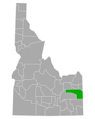 Karte von Bonneville in Idaho