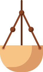 Home plant pot flat illustration