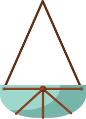 Hanging plant pot flat illustration