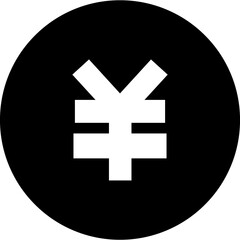 Obraz premium Yen black Icon