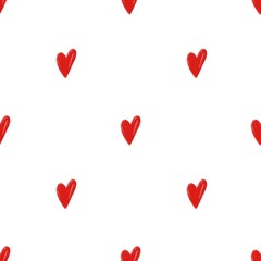 Lovely pattern with red hearts. Sant Valentine’s Day.