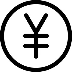 Yen black Icon