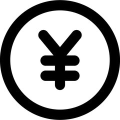 Yen black Icon