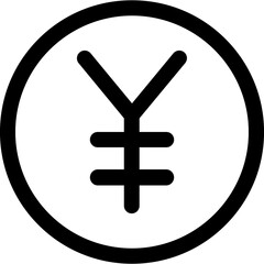 Yen black Icon