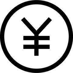 Yen black Icon