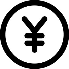 Yen black Icon