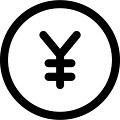 Yen black Icon