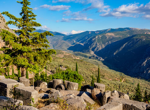 Delphi Archaeological Site, Pleistos River Valley, Delphi, UNESCO World Heritage Site, Phocis