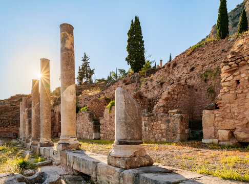 The Roman Agora, Delphi, UNESCO World Heritage Site, Phocis