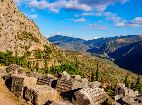 Delphi Archaeological Site, Pleistos River Valley, Delphi, UNESCO World Heritage Site, Phocis