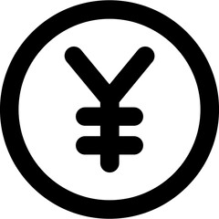 Yen black Icon