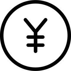 Yen black Icon