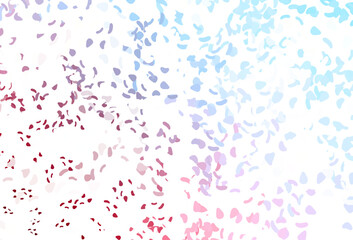 Fototapeta premium Light blue, red vector backdrop with abstract shapes.