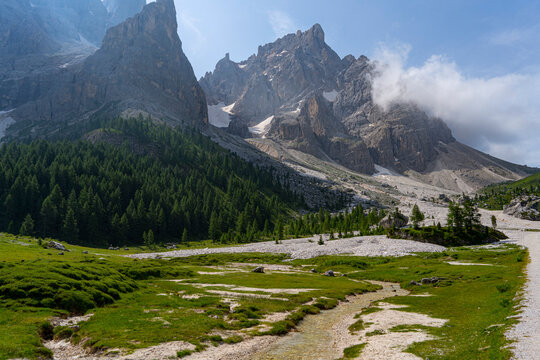 Cimon della Pala in summer, Venegia Valley, Pale di San Martino Park, Dolomites, Trentino, Italy