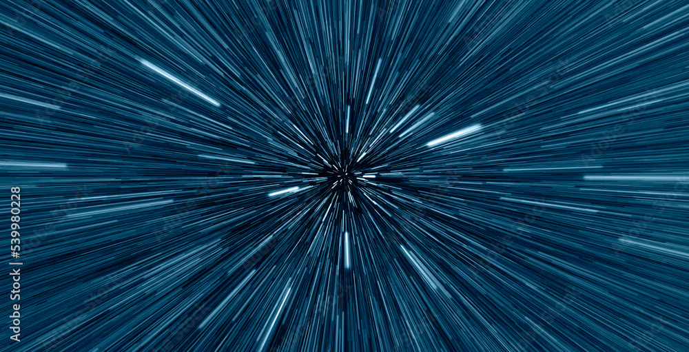 Poster Abstract flight in space hyper jump  illustration 