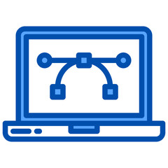 Vector blue outline icon