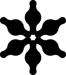 Flower black shape