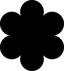 Flower black shape