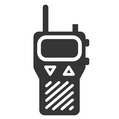 walkie talkie black Icon