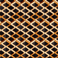 wooden pattern geometry isometric seamless