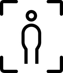 Biometric identification line icon