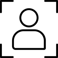 Biometric identification line icon