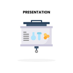 Presentation flat icon. Vector illustration on white background. Can used for digital product, presentation, UI and many more.