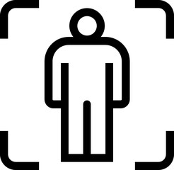 Biometric identification line icon