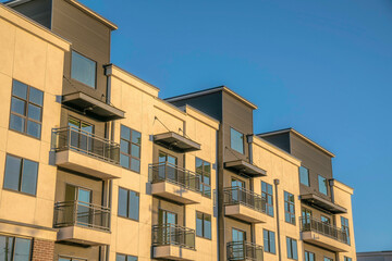 Phoenix, Arizona- Apartment building with metal wall cladding and balconies