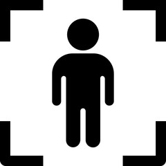 Biometric identification line icon