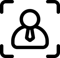 Biometric identification line icon