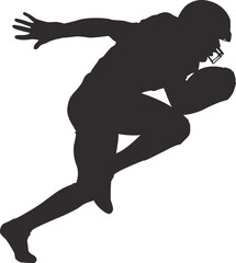 silhouette of people playing american football