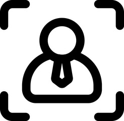 Biometric identification line icon