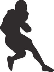 silhouette of people playing american football