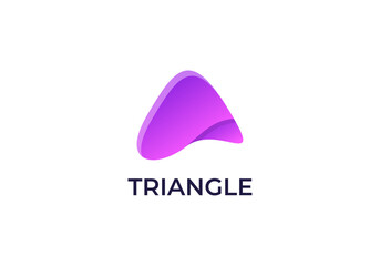 ABSTRACT TRIANGLE LOGO DESIGN VECTOR