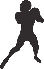 Fototapeta premium silhouette of people playing american football