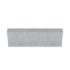 3d rendering illustration of a concrete road barrier