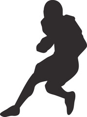 silhouette of people playing american football