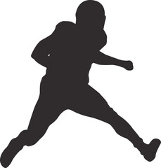 silhouette of people playing american football
