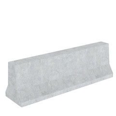 3d rendering illustration of a concrete road barrier