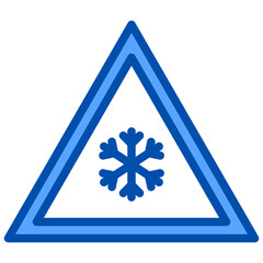 Snow blue outline icon