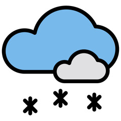 Snowy filled outline icon