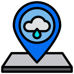 Storm filled outline icon