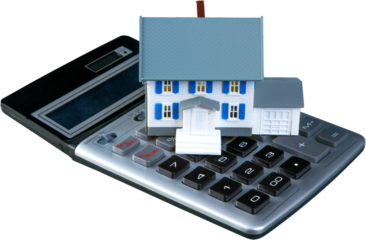 Toy house and calculator ,Mortgage Calculator
