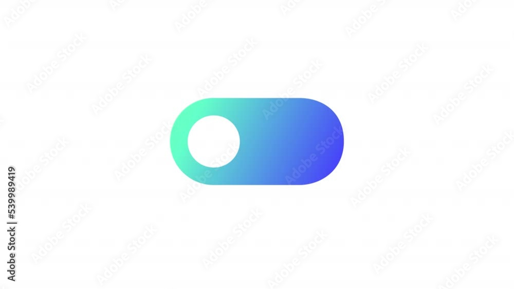Poster animated toggle gradient ui icon. changing preferences. switch mechanism. seamless loop hd video wit