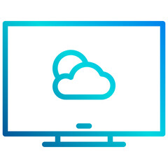 Television outline icon