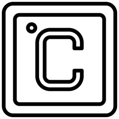 Celsius outline icon